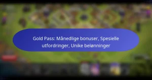 Read more about the article Gold Pass: Månedlige bonuser, Spesielle utfordringer, Unike belønninger