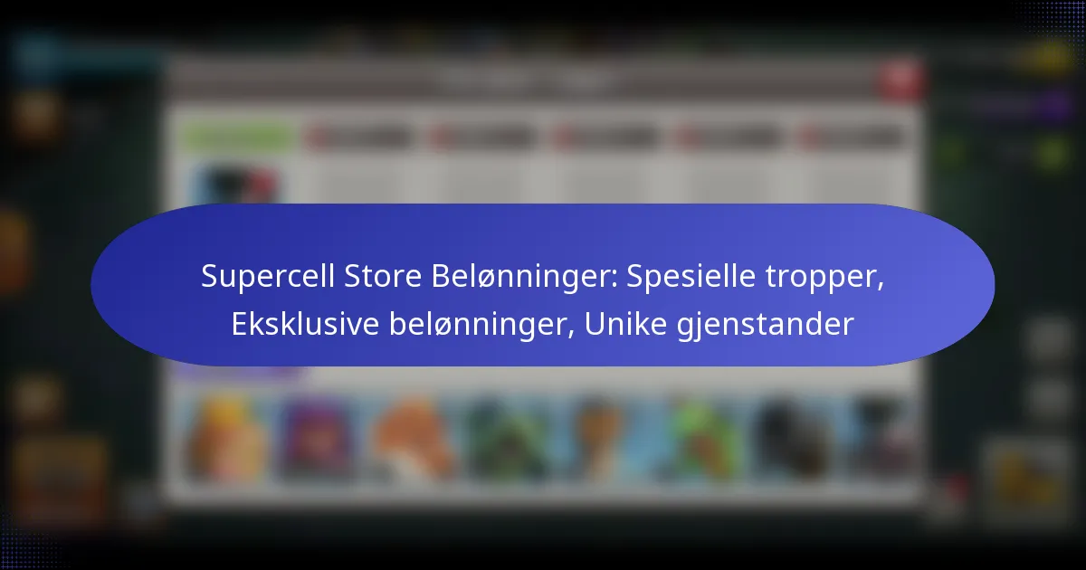 You are currently viewing Supercell Store Belønninger: Spesielle tropper, Eksklusive belønninger, Unike gjenstander