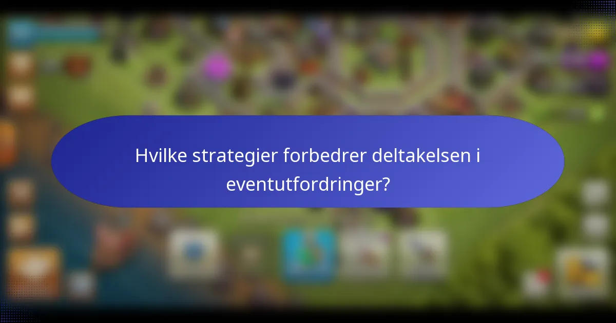 Hvilke strategier forbedrer deltakelsen i eventutfordringer?