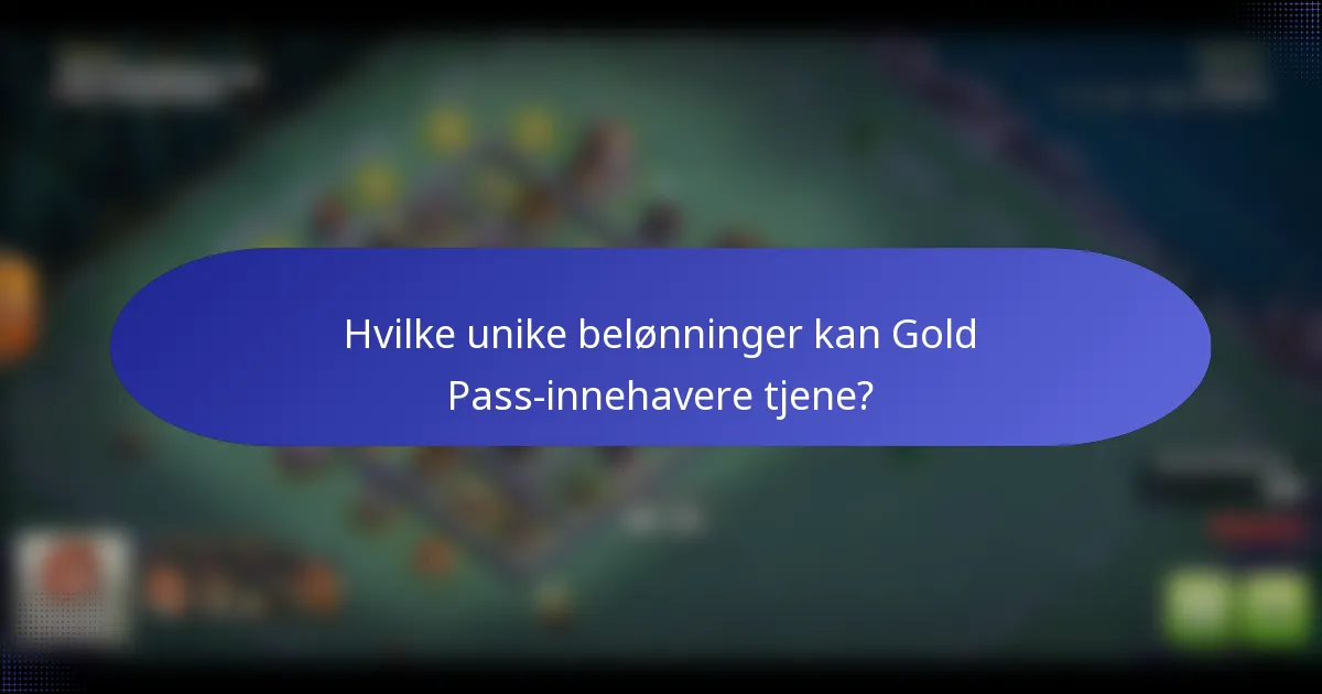 Hvilke unike belønninger kan Gold Pass-innehavere tjene?